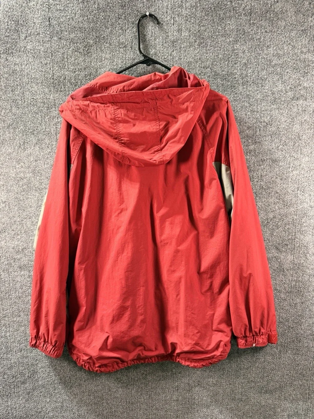 AE77 American Eagle Performance Hooded Rain Jacket Red Full Zip Men’s M